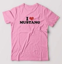 Load image into Gallery viewer, I LOVE MUSTANG T-Shirt for Men-Light Baby Pink-Ektarfa.online