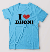 Load image into Gallery viewer, I LOVE DHONI T-Shirt for Men-Light Blue-Ektarfa.online