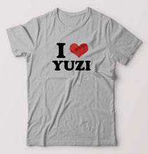 Load image into Gallery viewer, I LOVE YUZI T-Shirt for Men-Grey Melange-Ektarfa.online