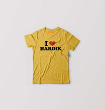 Load image into Gallery viewer, I LOVE HARDIK T-Shirt for Boy/Girl-Golden Yellow-Ektarfa.online