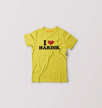 Load image into Gallery viewer, I LOVE HARDIK T-Shirt for Boy/Girl-Yellow-Ektarfa.online