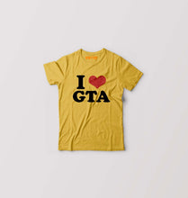 Load image into Gallery viewer, I LOVE GTA T-Shirt for Boy/Girl-Golden Yellow-Ektarfa.online