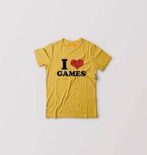 Load image into Gallery viewer, I LOVE GAMES T-Shirt for Boy/Girl-Golden Yellow-Ektarfa.online