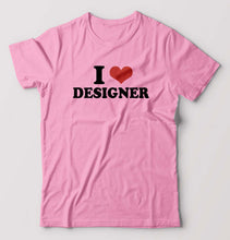 Load image into Gallery viewer, I LOVE DESIGNER T-Shirt for Men-Light Baby Pink-Ektarfa.online