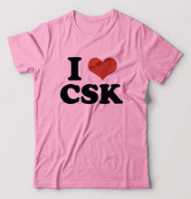 Load image into Gallery viewer, I LOVE CSK T-Shirt for Men-Light Baby Pink-Ektarfa.online