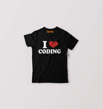 Load image into Gallery viewer, I LOVE CODING T-Shirt for Boy/Girl-Black-Ektarfa.online