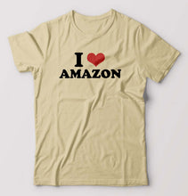 Load image into Gallery viewer, I LOVE AMAZON T-Shirt for Men-Beige-Ektarfa.online