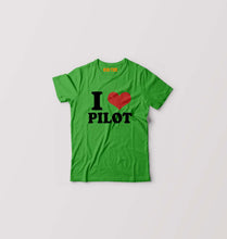 Load image into Gallery viewer, I LOVE PILOT T-Shirt for Boy/Girl-Flag Green-Ektarfa.online