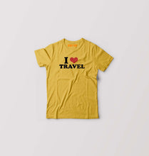 Load image into Gallery viewer, I LOVE TRAVEL T-Shirt for Boy/Girl-Golden Yellow-Ektarfa.online