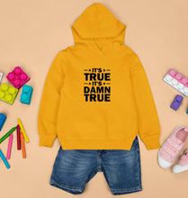 Load image into Gallery viewer, kurt angle it's true it's damn true Kids Hoodie for Boy/Girl-Mustard Yellow-Ektarfa.online