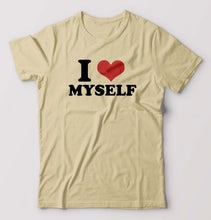 Load image into Gallery viewer, I LOVE MYSELF T-Shirt for Men-Beige-Ektarfa.online
