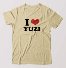 Load image into Gallery viewer, I LOVE YUZI T-Shirt for Men-Beige-Ektarfa.online
