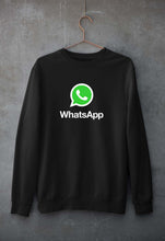 Load image into Gallery viewer, WhatsApp Unisex Sweatshirt for Men/Women-Black-Ektarfa.online