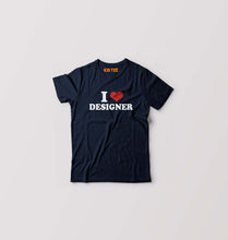 Load image into Gallery viewer, I LOVE DESIGNER T-Shirt for Boy/Girl-Navy-Ektarfa.online