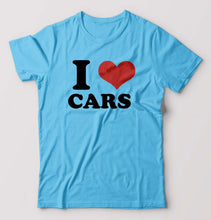 Load image into Gallery viewer, I LOVE CARS T-Shirt for Men-Light Blue-Ektarfa.online