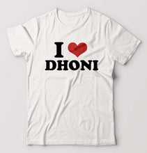 Load image into Gallery viewer, I LOVE DHONI T-Shirt for Men-White-Ektarfa.online