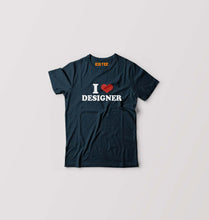 Load image into Gallery viewer, I LOVE DESIGNER T-Shirt for Boy/Girl-Petrol Blue-Ektarfa.online