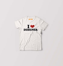 Load image into Gallery viewer, I LOVE DESIGNER T-Shirt for Boy/Girl-White-Ektarfa.online