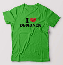 Load image into Gallery viewer, I LOVE DESIGNER T-Shirt for Men-flag green-Ektarfa.online