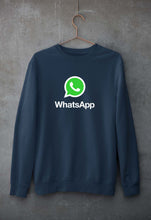 Load image into Gallery viewer, WhatsApp Unisex Sweatshirt for Men/Women-Navy Blue-Ektarfa.online