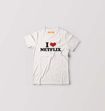 Load image into Gallery viewer, I LOVE NETFLIX T-Shirt for Boy/Girl-White-Ektarfa.online