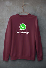 Load image into Gallery viewer, WhatsApp Unisex Sweatshirt for Men/Women-Maroon-Ektarfa.online