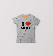 Load image into Gallery viewer, I LOVE ARMY T-Shirt for Boy/Girl-Grey-Ektarfa.online