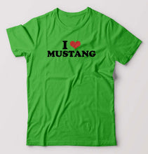 Load image into Gallery viewer, I LOVE MUSTANG T-Shirt for Men-flag green-Ektarfa.online