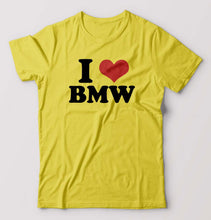 Load image into Gallery viewer, I LOVE BMW T-Shirt for Men-Yellow-Ektarfa.online