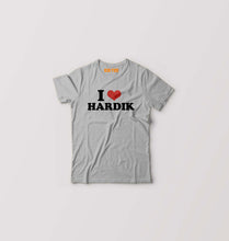 Load image into Gallery viewer, I LOVE HARDIK T-Shirt for Boy/Girl-Grey-Ektarfa.online