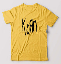 Load image into Gallery viewer, Korn T-Shirt for Men-Golden Yellow-Ektarfa.online