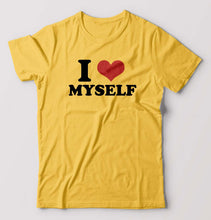 Load image into Gallery viewer, I LOVE MYSELF T-Shirt for Men-Golden Yellow-Ektarfa.online