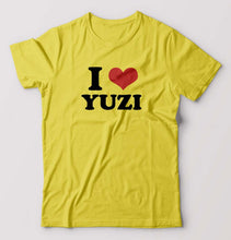 Load image into Gallery viewer, I LOVE YUZI T-Shirt for Men-Yellow-Ektarfa.online