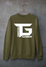 Load image into Gallery viewer, Techno Gamer Unisex Sweatshirt for Men/Women-Olive Green-Ektarfa.online