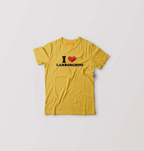Load image into Gallery viewer, I LOVE LAMBORGHINI T-Shirt for Boy/Girl-Golden Yellow-Ektarfa.online