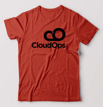 Load image into Gallery viewer, CloudOps T-Shirt for Men-Brick Red-Ektarfa.online