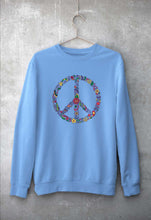 Load image into Gallery viewer, Floral Peace Unisex Sweatshirt for Men/Women-Baby Blue-Ektarfa.online