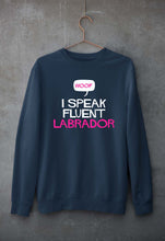 Load image into Gallery viewer, i speak fluent labrador Unisex Sweatshirt for Men/Women-Navy Blue-Ektarfa.online