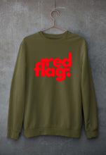 Load image into Gallery viewer, Red Flag Unisex Sweatshirt for Men/Women-Olive Green-Ektarfa.online