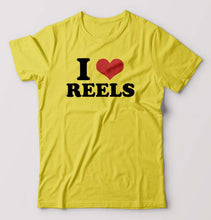 Load image into Gallery viewer, I LOVE REELS T-Shirt for Men-Yellow-Ektarfa.online