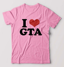 Load image into Gallery viewer, I LOVE GTA T-Shirt for Men-Light Baby Pink-Ektarfa.online