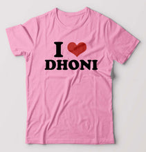Load image into Gallery viewer, I LOVE DHONI T-Shirt for Men-Light Baby Pink-Ektarfa.online