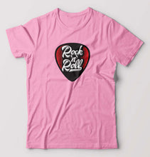 Load image into Gallery viewer, Guitar plectrum T-Shirt for Men-Light Baby Pink-Ektarfa.online