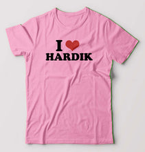Load image into Gallery viewer, I LOVE HARDIK T-Shirt for Men-Light Baby Pink-Ektarfa.online