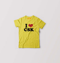 Load image into Gallery viewer, I LOVE CSK T-Shirt for Boy/Girl-Yellow-Ektarfa.online