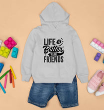 Load image into Gallery viewer, life is better with friends Kids Hoodie for Boy/Girl-Grey-Ektarfa.online