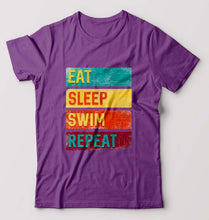 Load image into Gallery viewer, Swimming T-Shirt for Men-Purple-Ektarfa.online