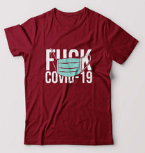 Load image into Gallery viewer, Fuck Covid T-Shirt for Men-Maroon-Ektarfa.online