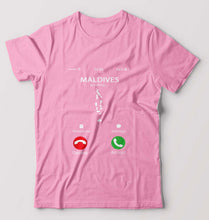 Load image into Gallery viewer, Maldives Calling T-Shirt for Men-Light Baby Pink-Ektarfa.online