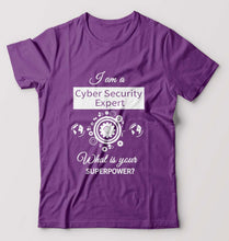 Load image into Gallery viewer, Cyber Security T-Shirt for Men-Purple-Ektarfa.online